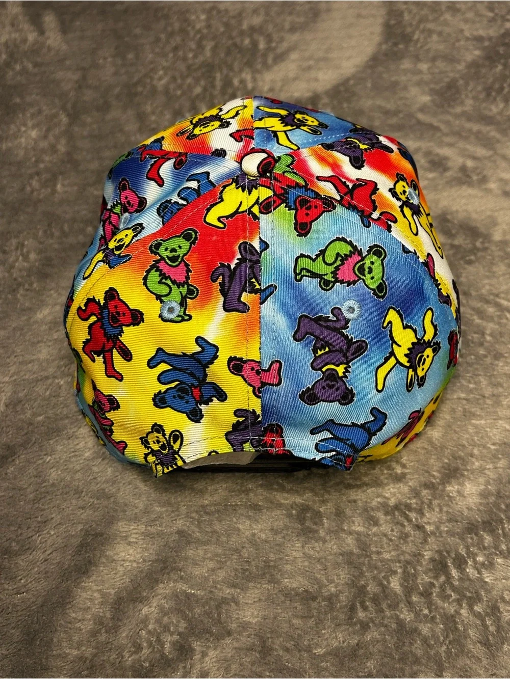 GRATEFUL DEAD Jerry Garcia DANCING BEAR Allover Print SnapBack Hat 2022 Cap